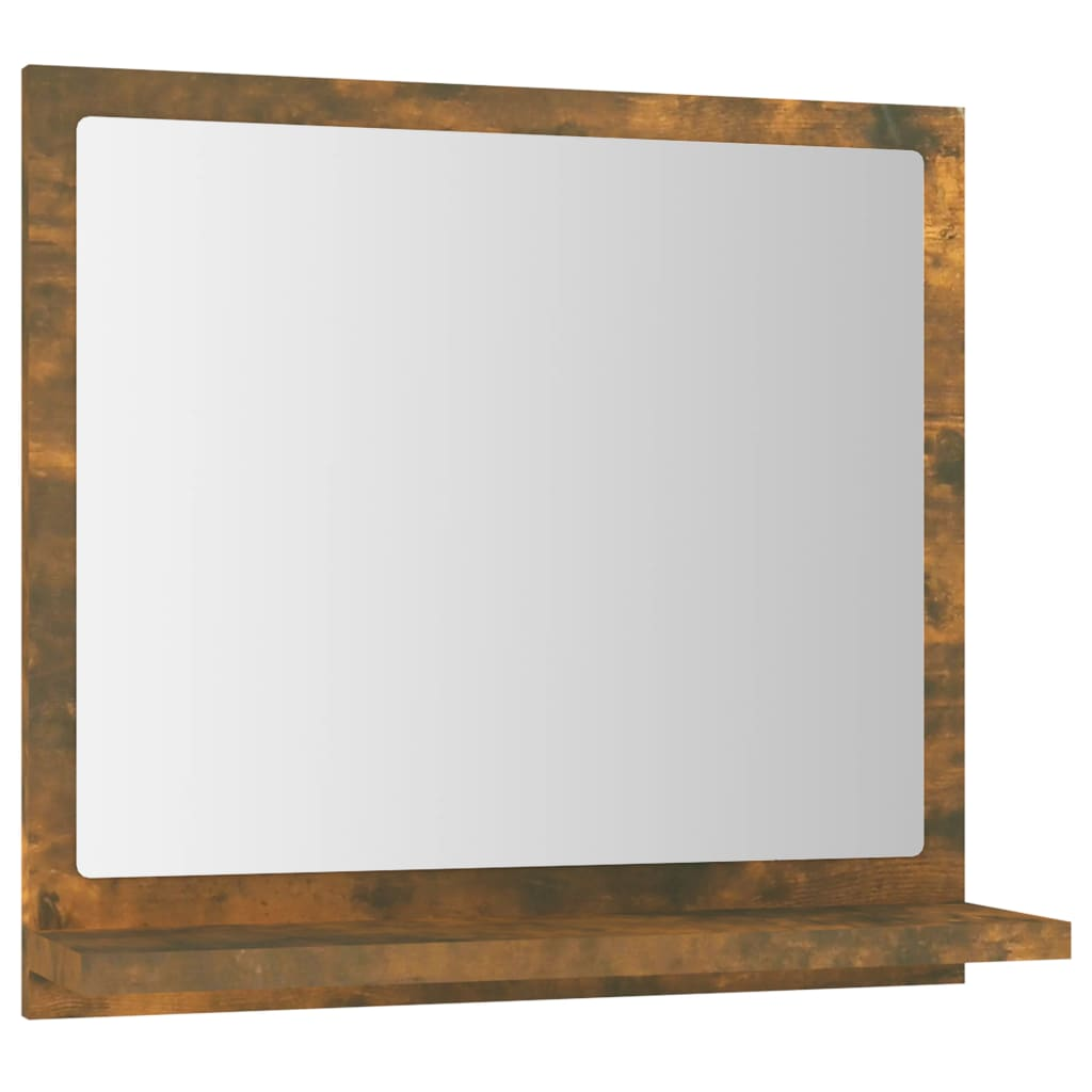 Bathroom Mirror Smoked Oak 40x10.5x37 cm Engineered Wood