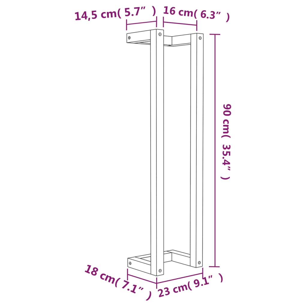 vidaXL Towel Rack White 23x18x90 cm Solid Wood Pine