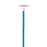 vidaXL Work Rope Blue 3 mm 50 m Polypropylene