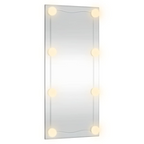 vidaXL Wall Mirror with LED Lights 30x80 cm Glass Rectangle