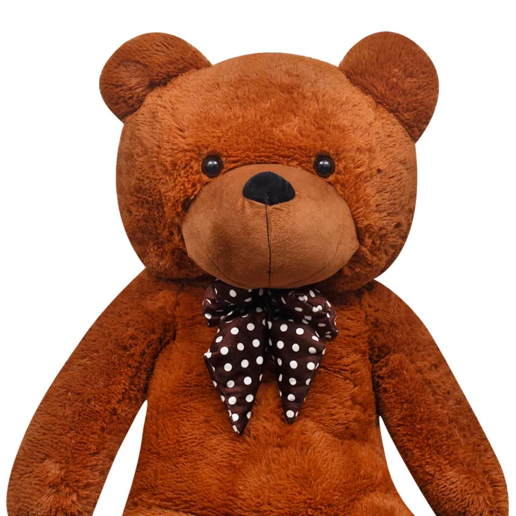 vidaXL XXL Soft Plush Teddy Bear Toy Brown 135 cm