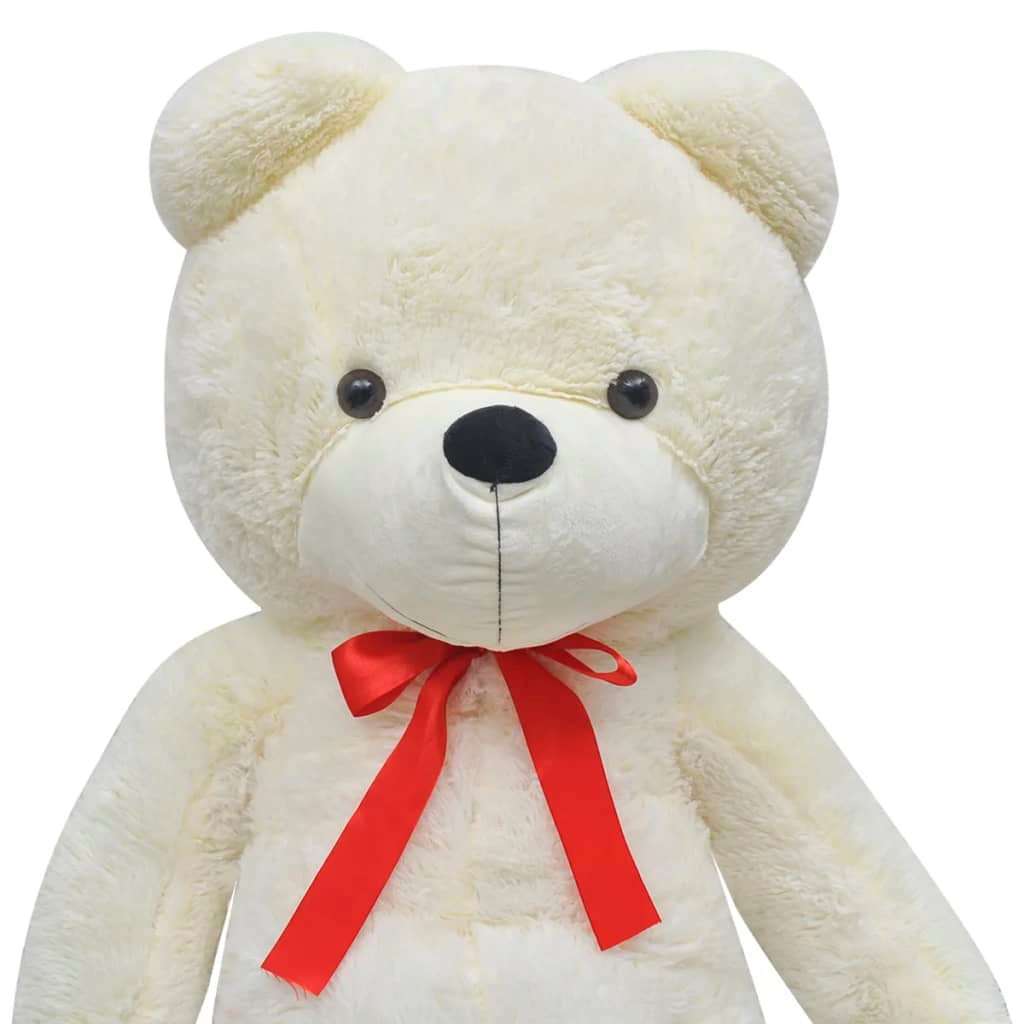 vidaXL XXL Soft Plush Teddy Bear Toy White 135 cm