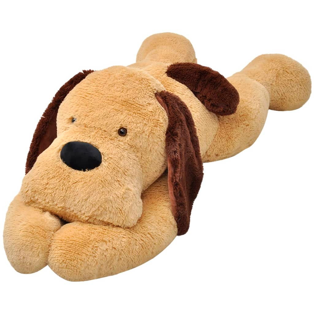 vidaXL Dog Cuddly Toy Plush Brown 80 cm