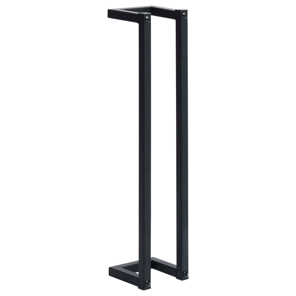 vidaXL Towel Rack Black 12.5x12.5x60 cm Iron