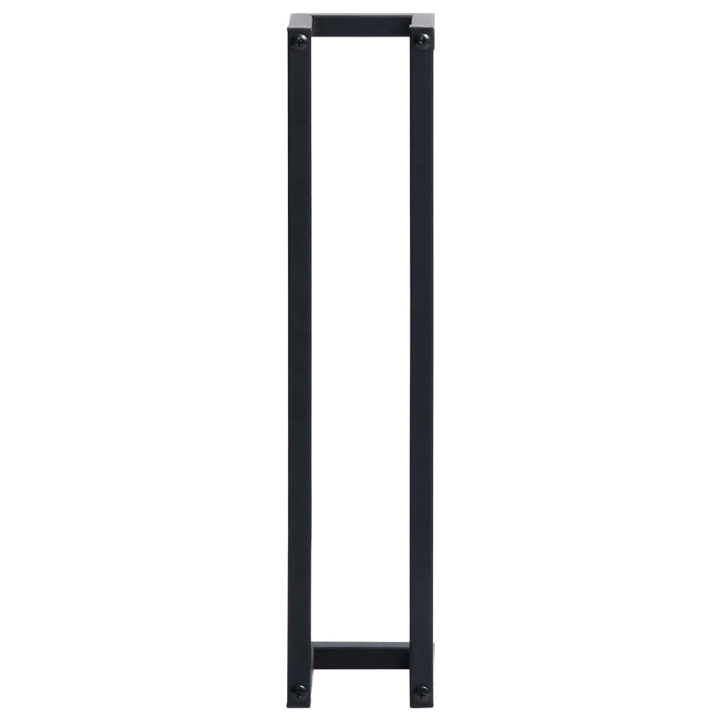 vidaXL Towel Rack Black 12.5x12.5x60 cm Iron