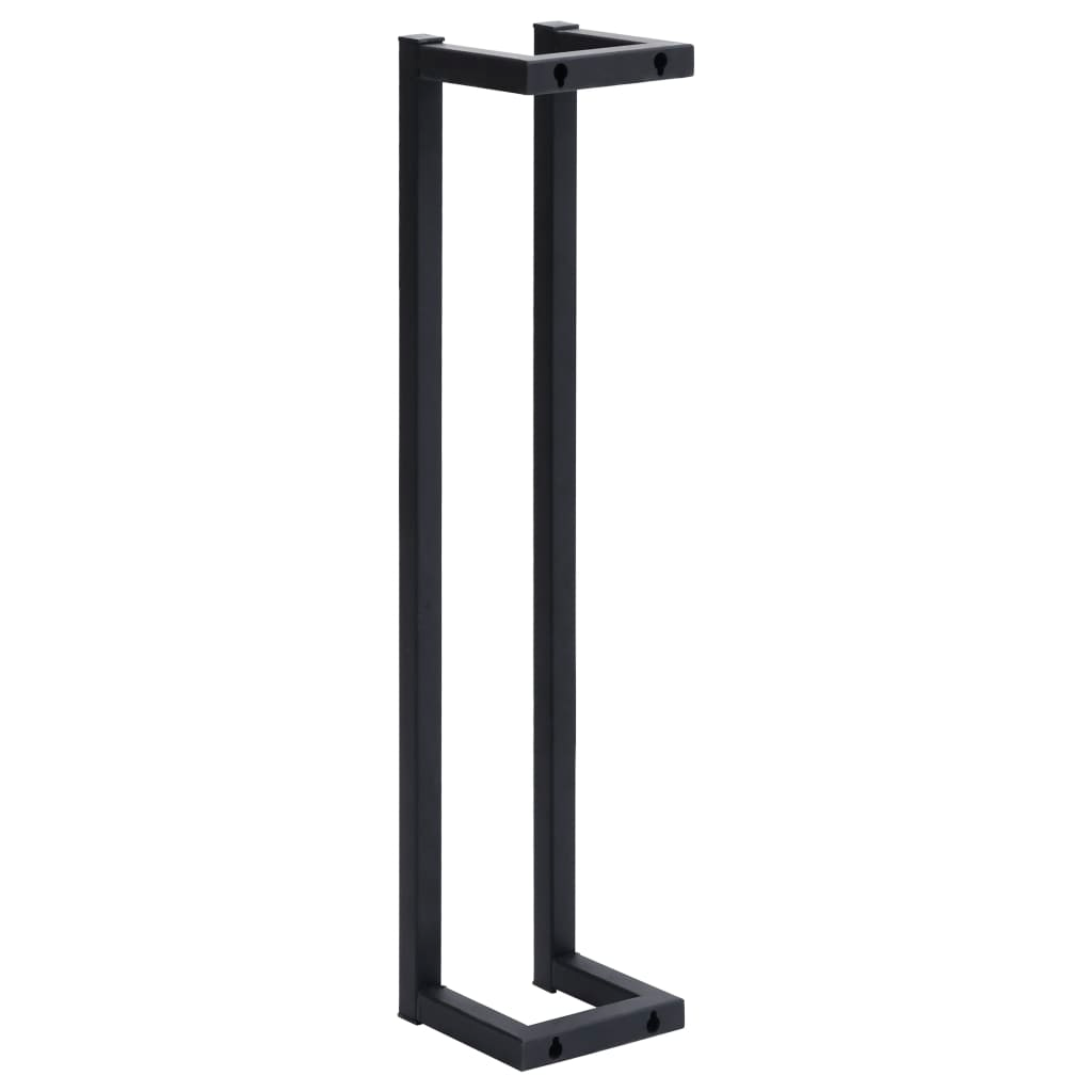 vidaXL Towel Rack Black 12.5x12.5x60 cm Iron