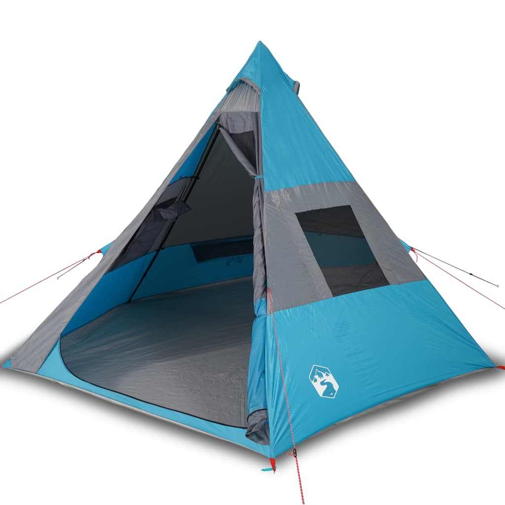 Camping Tent 7-Person Blue Waterproof