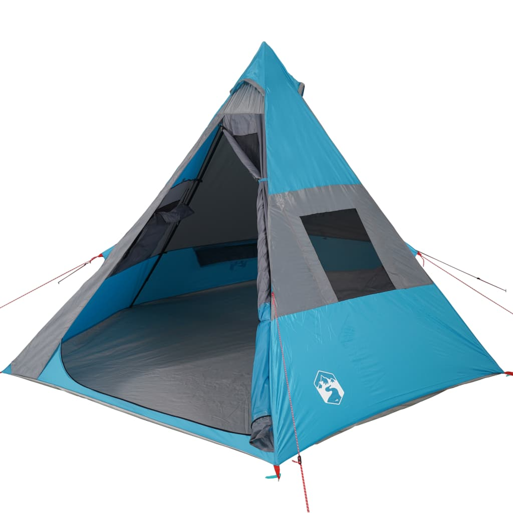 Camping Tent 7-Person Blue Waterproof