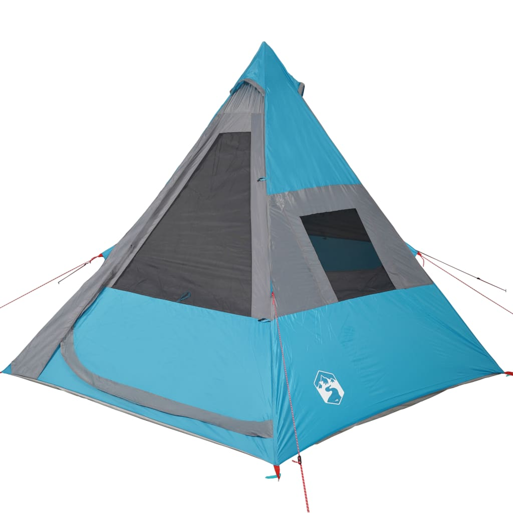 Camping Tent 7-Person Blue Waterproof