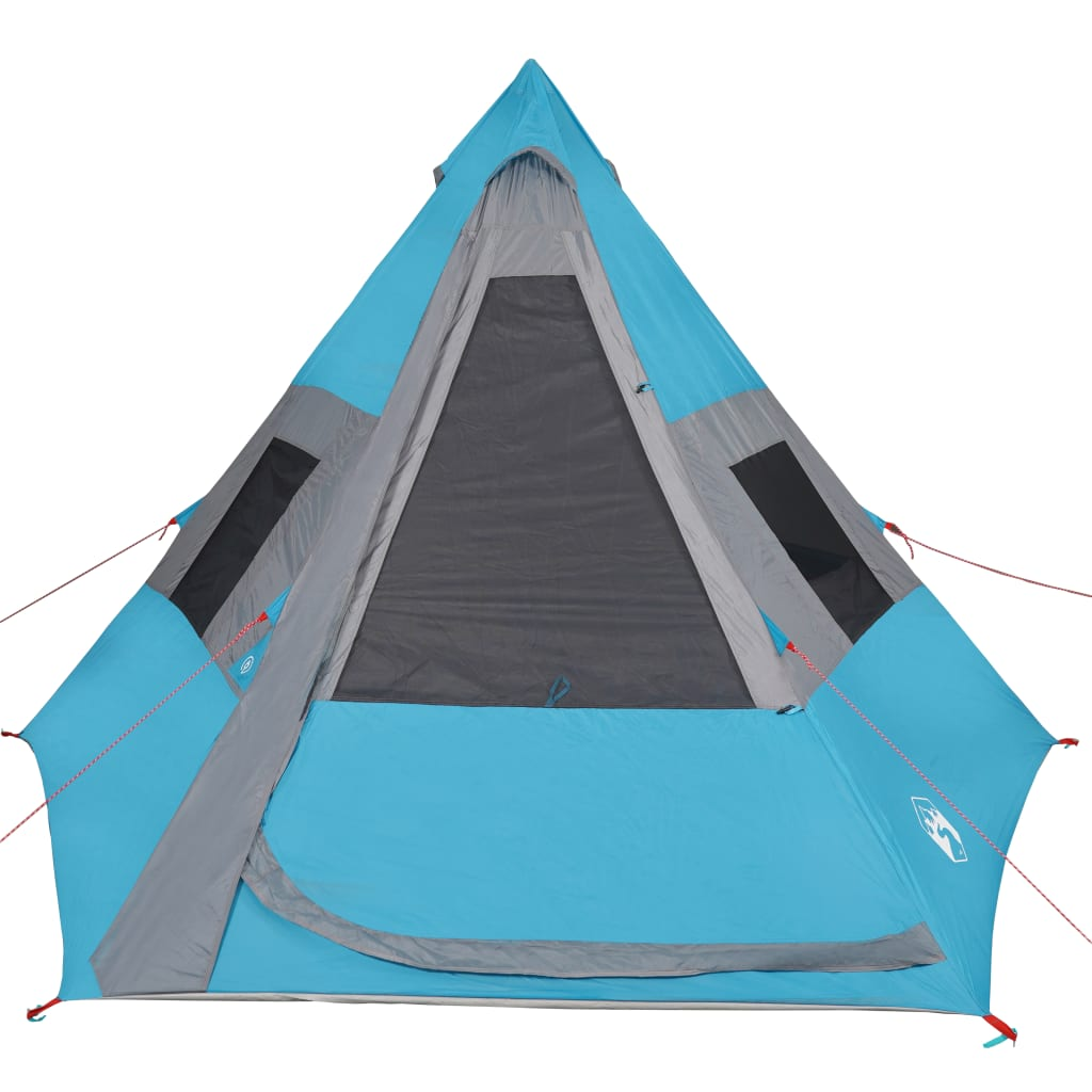 Camping Tent 7-Person Blue Waterproof