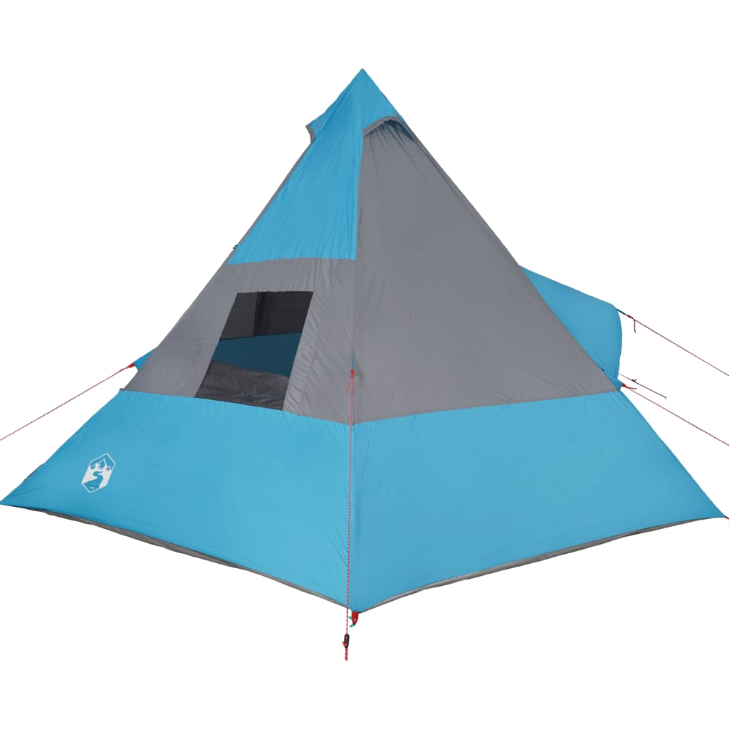 Camping Tent 7-Person Blue Waterproof