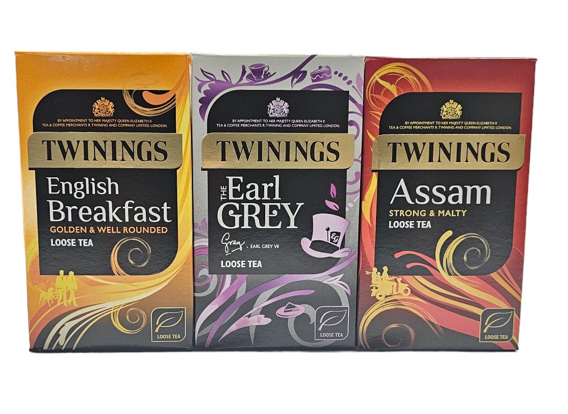 Twinings Loose Leaf Tea Strong Bold & Malty - English Breakfast, Earl Grey, Assam