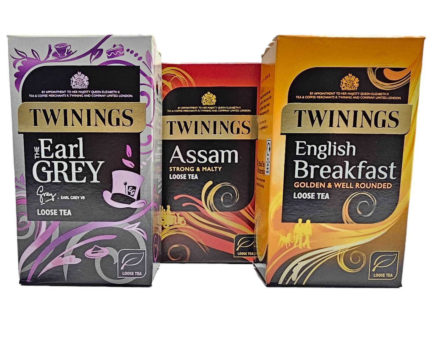 Twinings Loose Leaf Tea Strong Bold & Malty - English Breakfast, Earl Grey, Assam