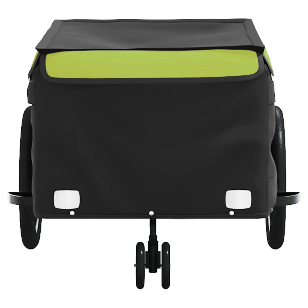 Bike Trailer Black and Green 45 kg Iron