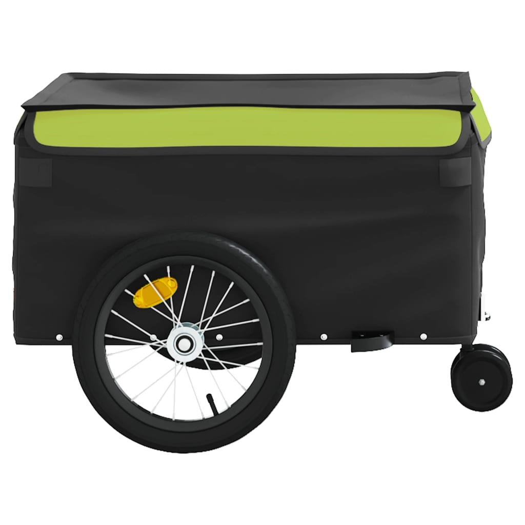 Bike Trailer Black and Green 45 kg Iron