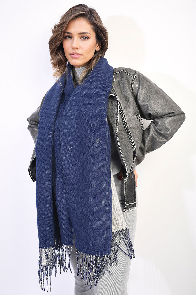 Aisha Winter Oversized Scarf with Tassel