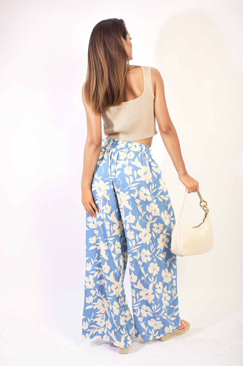 Abstract Pattern Wide Leg Trousers