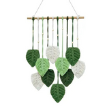 Creative Hand-Woven Cotton Rope Leaf Tapestry