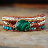 Malachite Stone Statement Bracelet