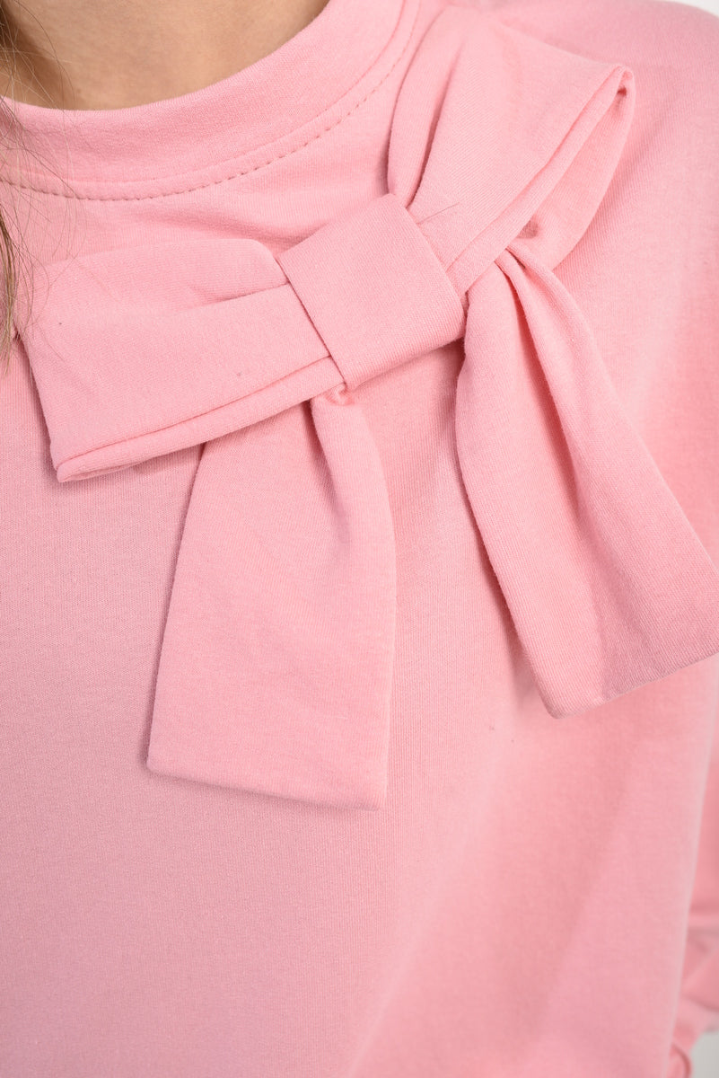 Long Sleeve Bow Detail Jumper