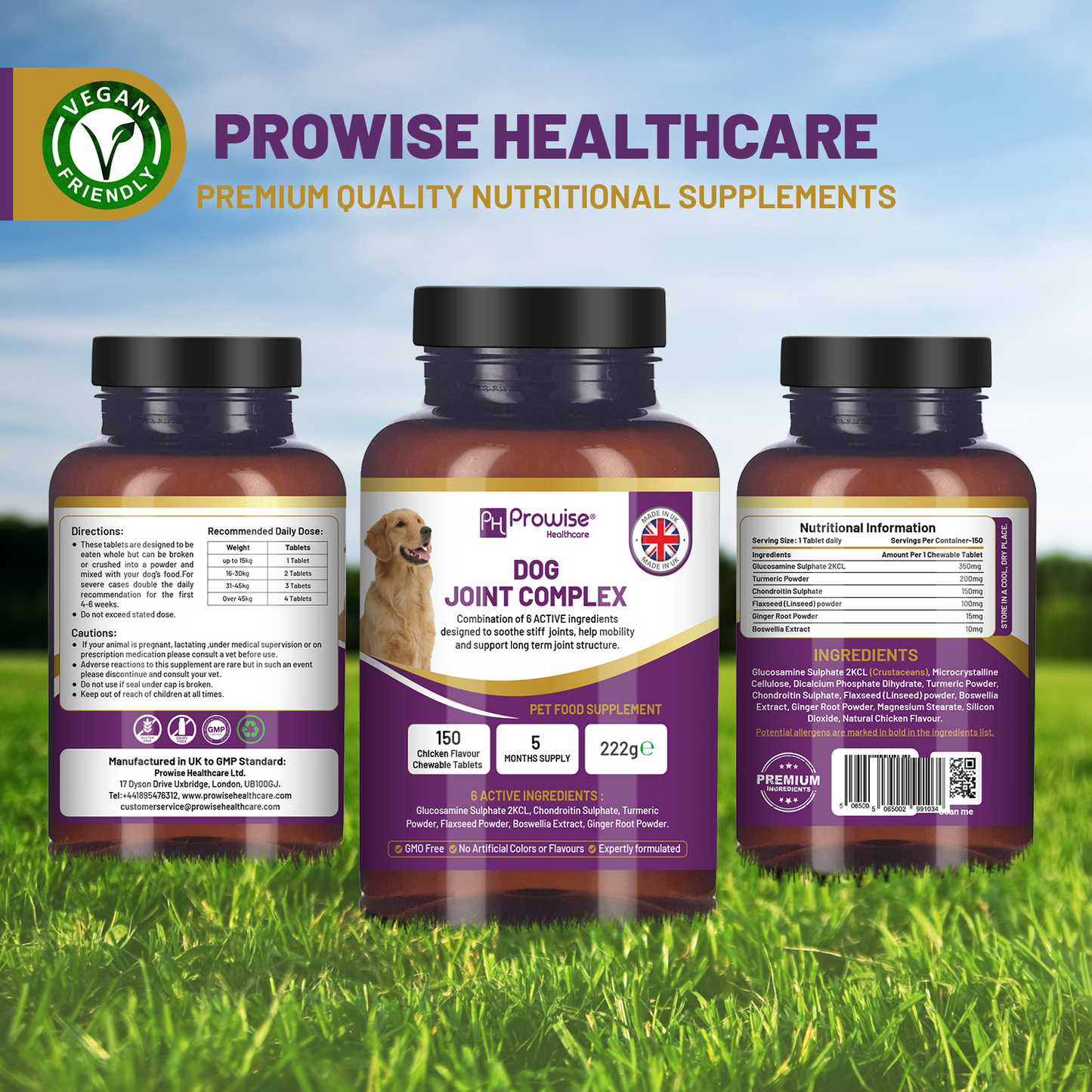 Combo Deal - Dog Joints 🦴 and Gut Health🐕 - Dog Joint Supplement + Pet Probiotic Plus I Made in the UK