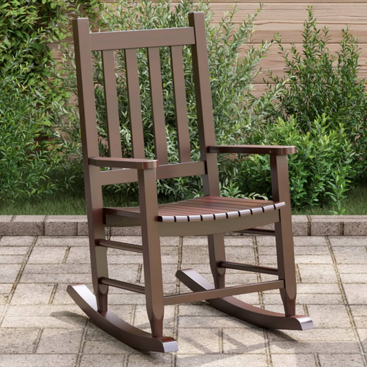 Rocking Chair for Children - Brown Solid Wood Poplar