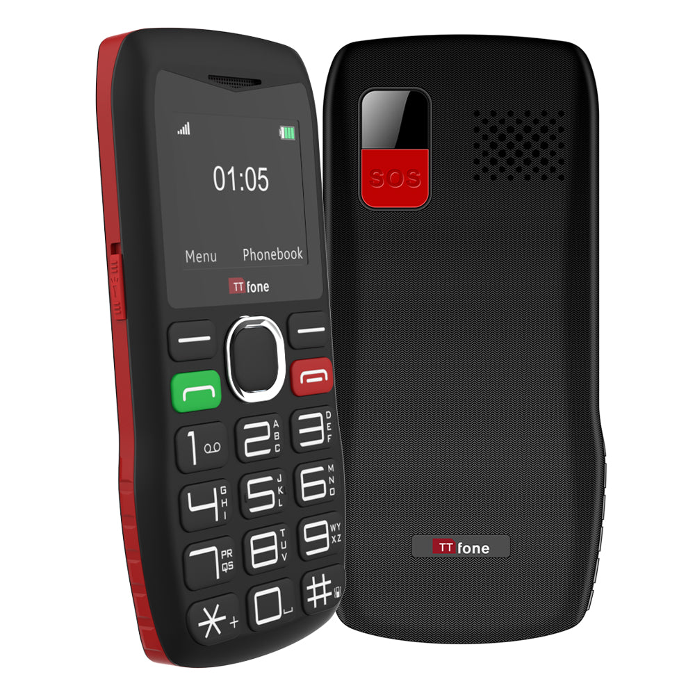 TTfone TT880 Easy-to-Use Big Button Mobile with USB C Cable