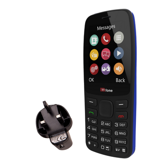 TTfone TT175 Dual SIM with Mains Charger, EE Pay As You Go