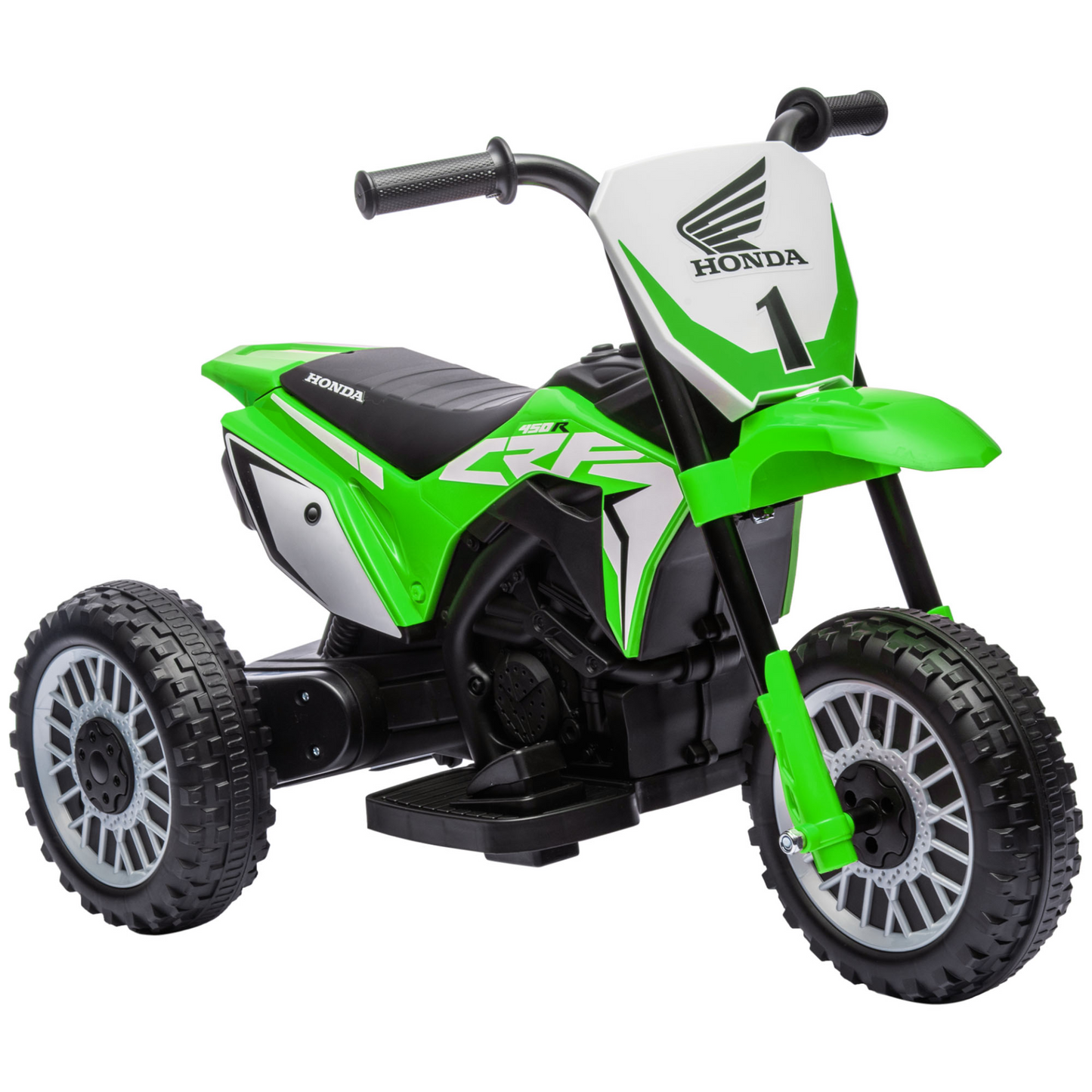 HOMCOM Honda CRF450RL Licensed 6V Kids Electric Motorbike with Horn - Green