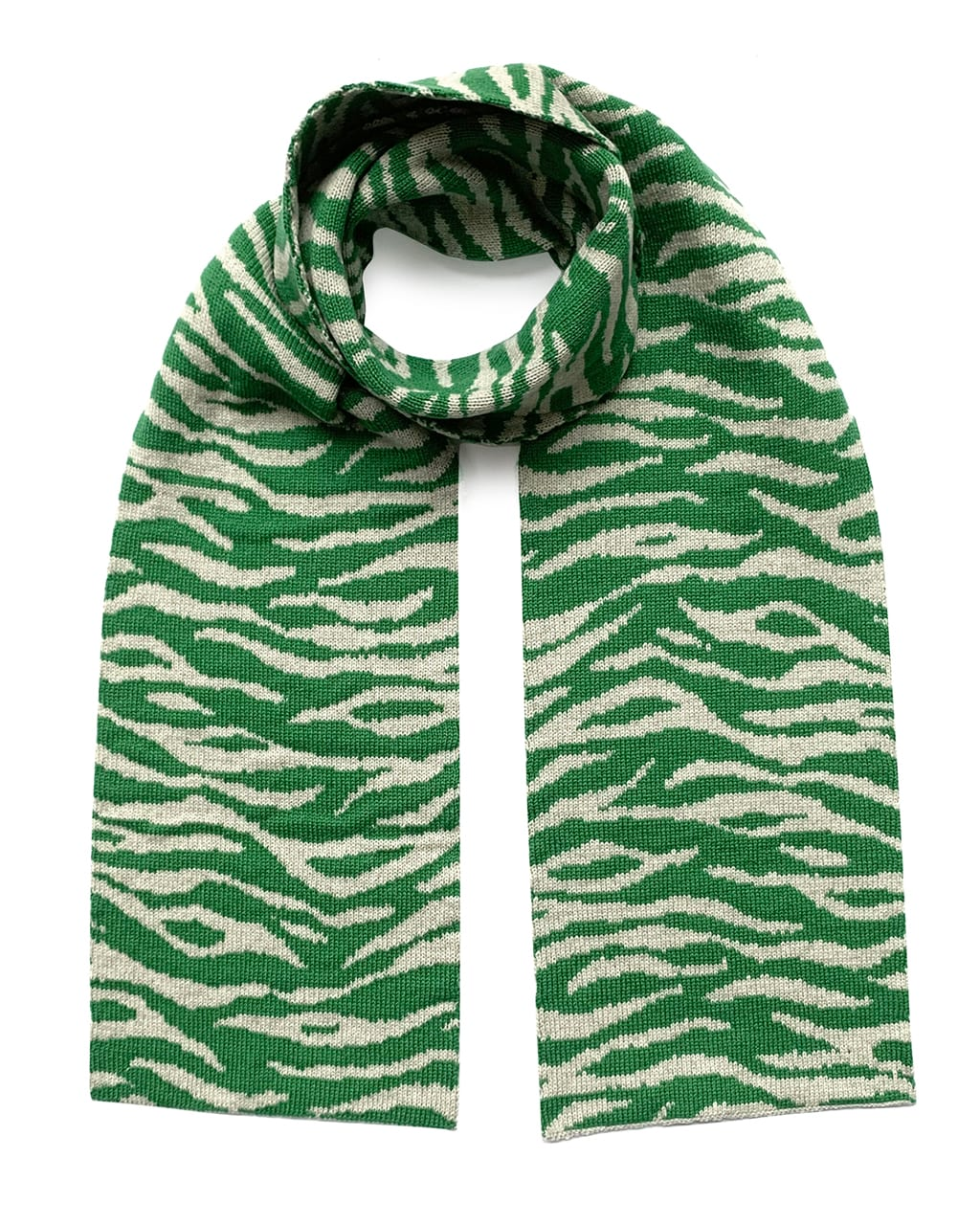 Tiger Wool & Cashmere Scarf Green