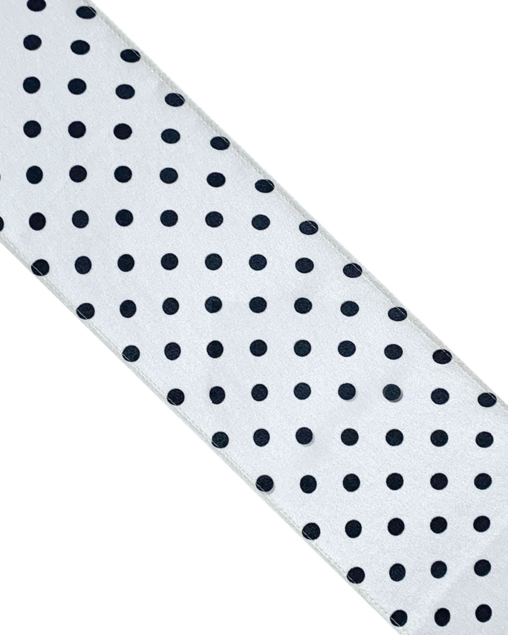 Polka Dot Silk Neck Scarf White