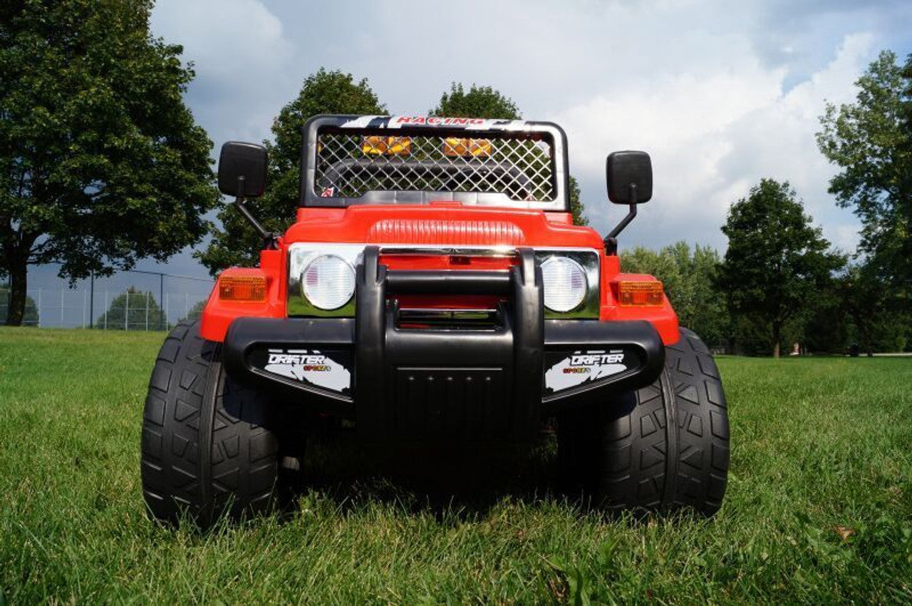 DRIFTER RAPTOR POWERFUL 12V ELECTRIC RIDE ON JEEP RED