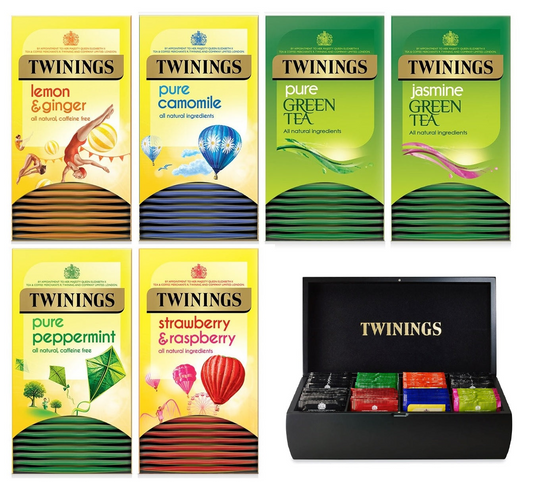 Twinings Infusions Fruit Green Variety Pack 6 x 20 Assorted Tea Envelopes Refill