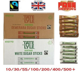 TATE & LYLE Sugar Individual Sticks White and Brown Demerara