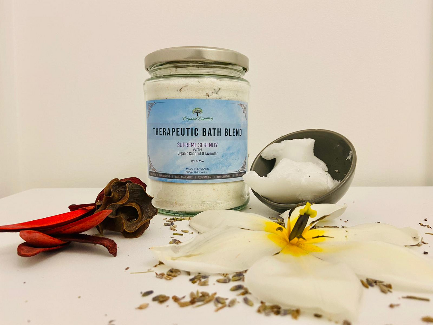 Luxury Bath Blend - Supreme Serenity - Organic Coconut & Lavender