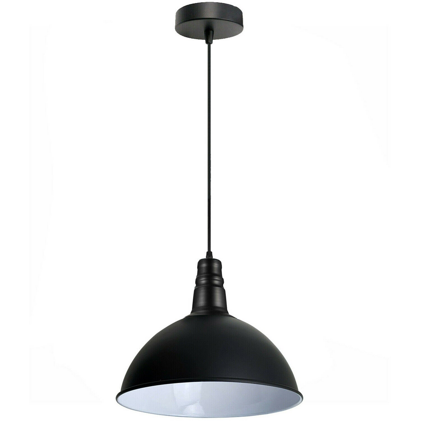 Black Industrial Vintage Style Ceiling Pendant Light Fittings Metal Lampshades~1976