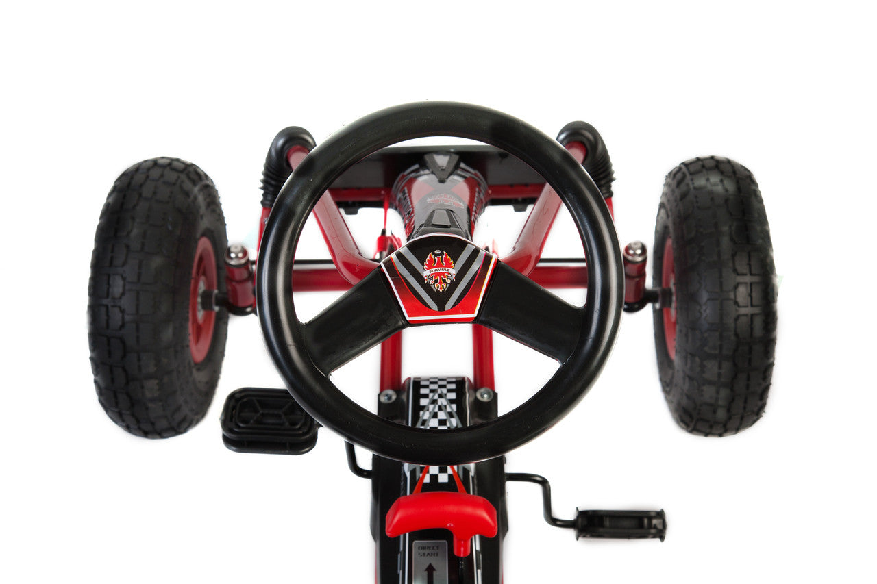 Zoom Rubber Wheel Go Kart Red