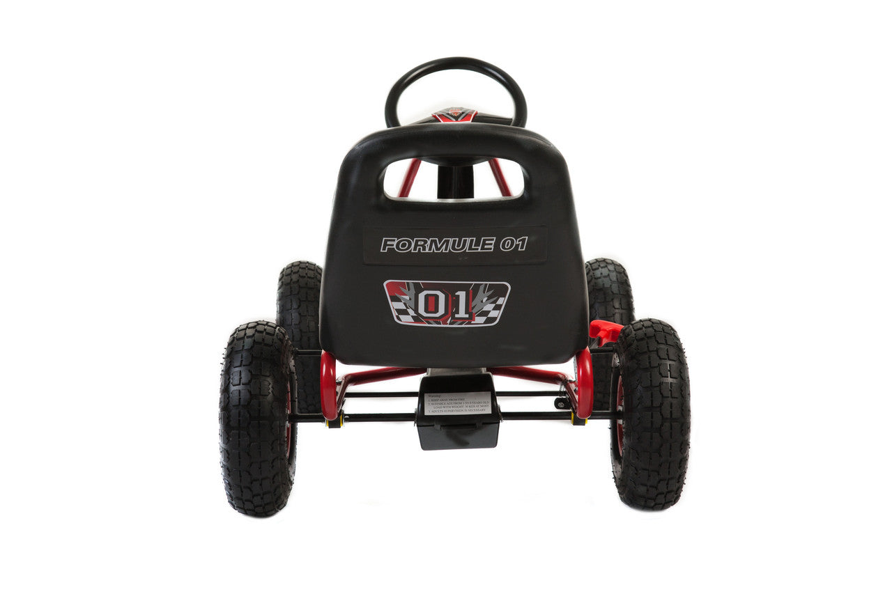 Zoom Rubber Wheel Go Kart Red