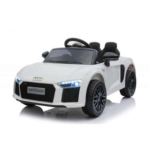 Licensed Audi R8 Spyder 12V Electric Ride On Car White with 2.4GHz remote