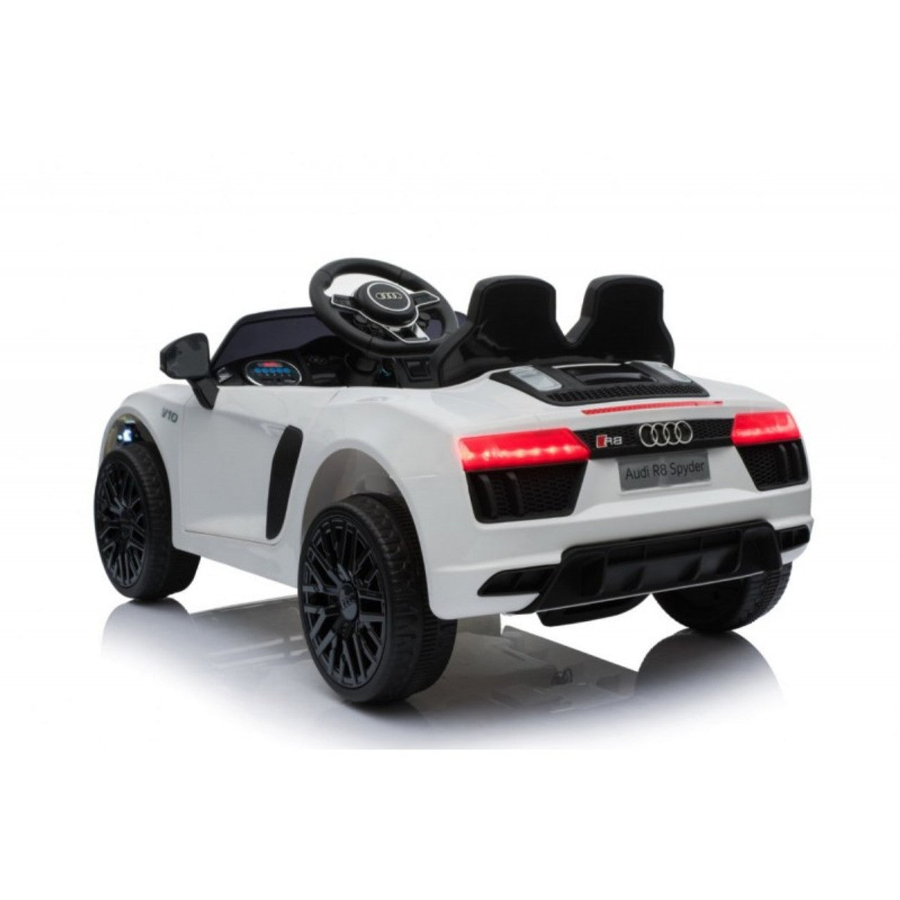 Licensed Audi R8 Spyder 12V Electric Ride On Car White with 2.4GHz remote