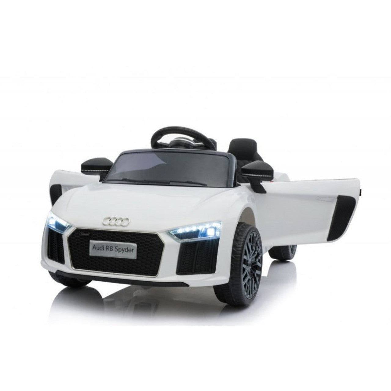 Licensed Audi R8 Spyder 12V Electric Ride On Car White with 2.4GHz remote