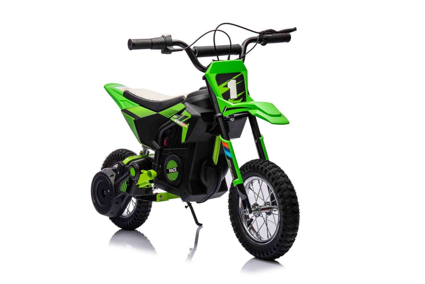 Dirt Race Scrambler 24V Electric Ride On Motorbike Green