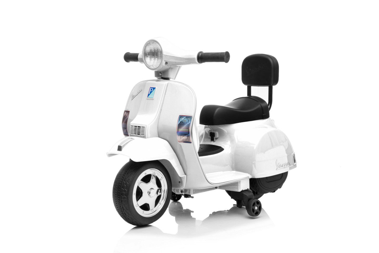 Licensed Vespa 6V Electric Ride On Motorbike White