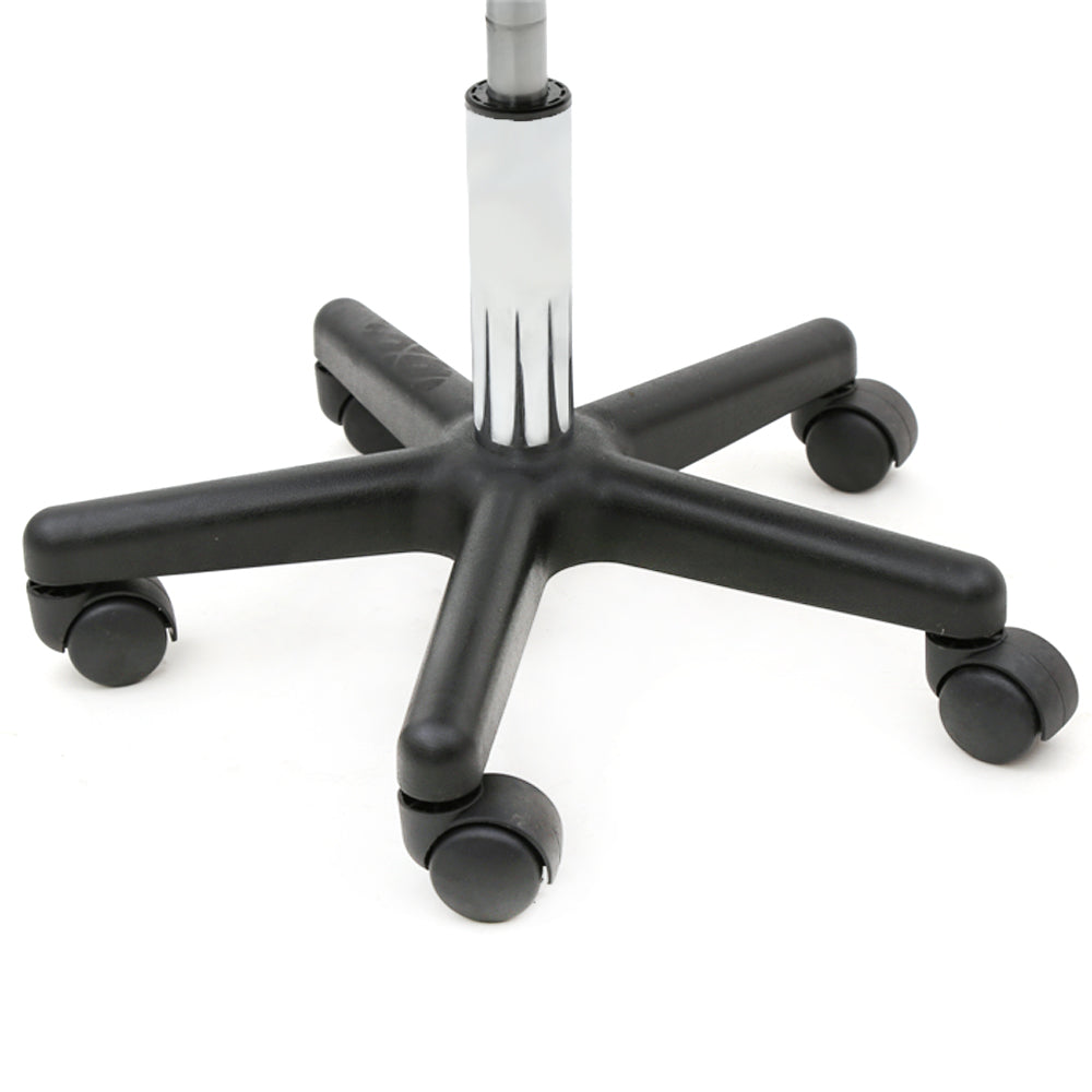 Round Shape Plastic Adjustable Salon Stool with Back Black