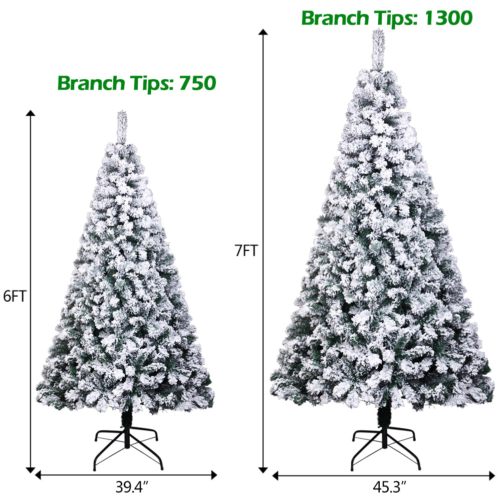 7ft Pvc Flocking Christmas Tree 1300 Branches Automatic Tree