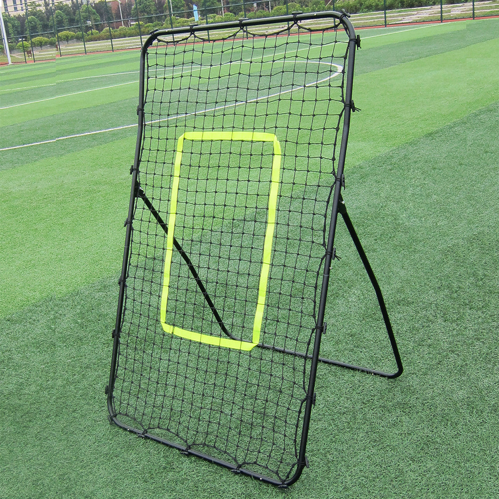 Professional Galvanized Steel Pipe Rebound Football / Baseball Goal - Black - LiamsBargains.co.uk