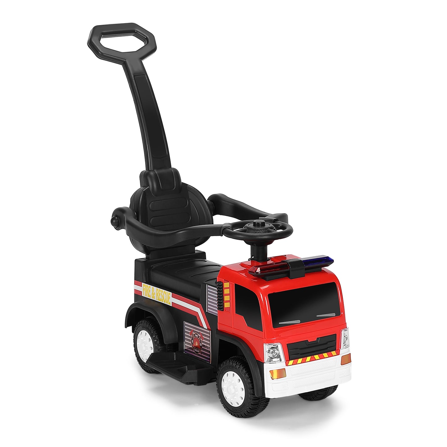 3 in 1 Ride On Fire Engine with Lights and Sounds - Suitable for 1 to 4 years