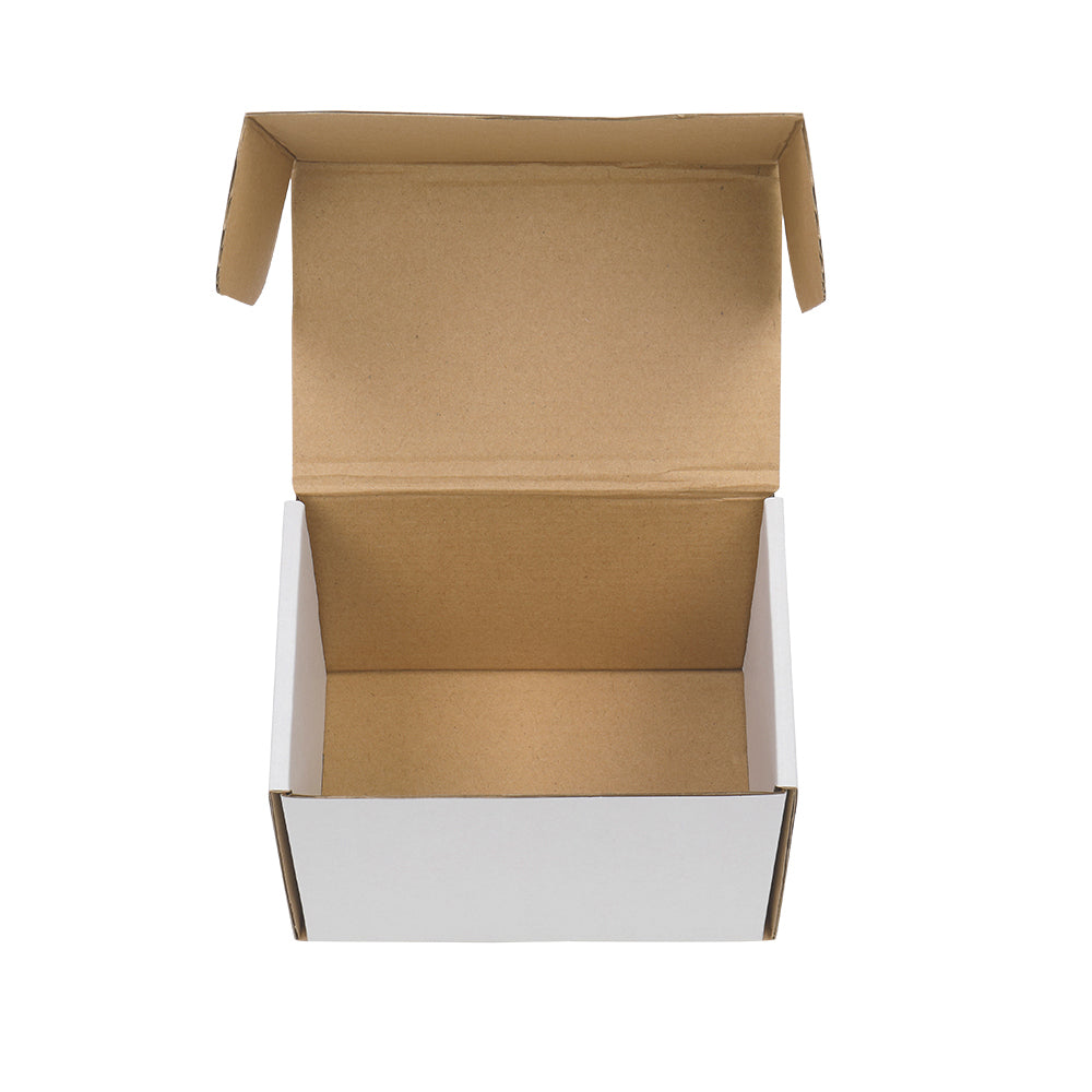 50 Corrugated Paper Boxes 6x4x4"（15.2*10*10cm）White Outside and Yellow Inside