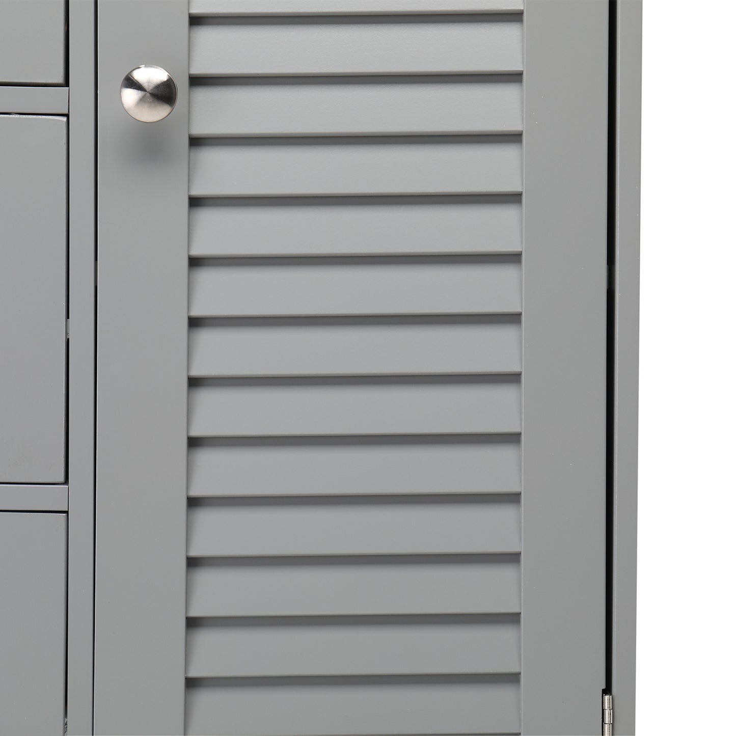 FCH 4 Drawer Single Hundred Doors MDF Spray Paint Bathroom Cabinet - Grey