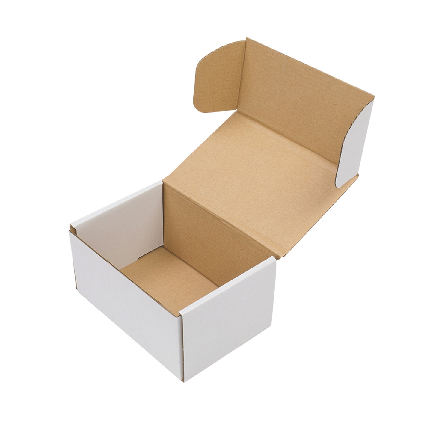 50 Corrugated Paper Boxes 6x4x3"（15.2*10*7.6cm） White Outside and Yellow Inside